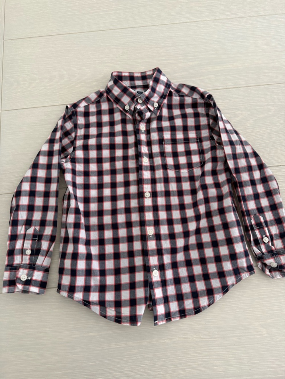 Janie and Jack Boys Size 4 Plaid Button Down Dress Shirt
